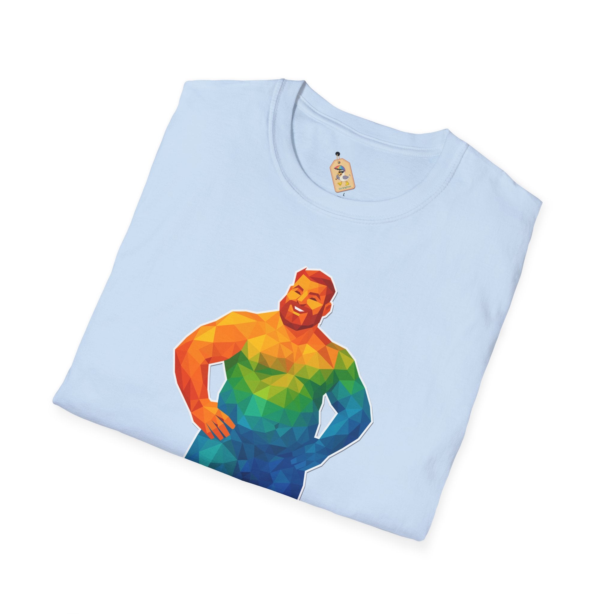 Geometric Pride Bear - Unisex Softstyle T-Shirt