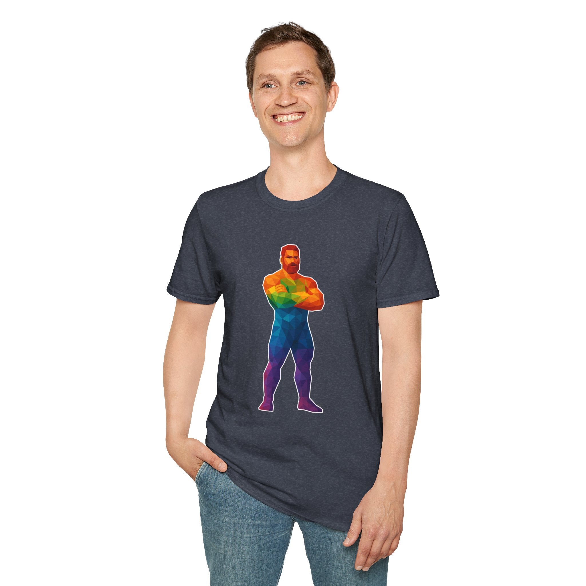 Geometric Pride Daddy - Unisex Softstyle T-Shirt
