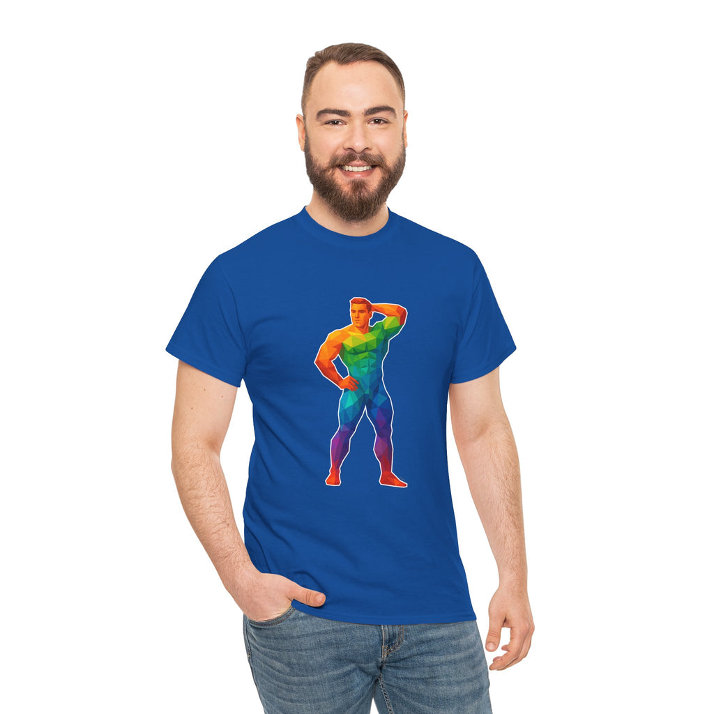 Geometric Pride Hunk - Unisex Heavy Cotton Shirt