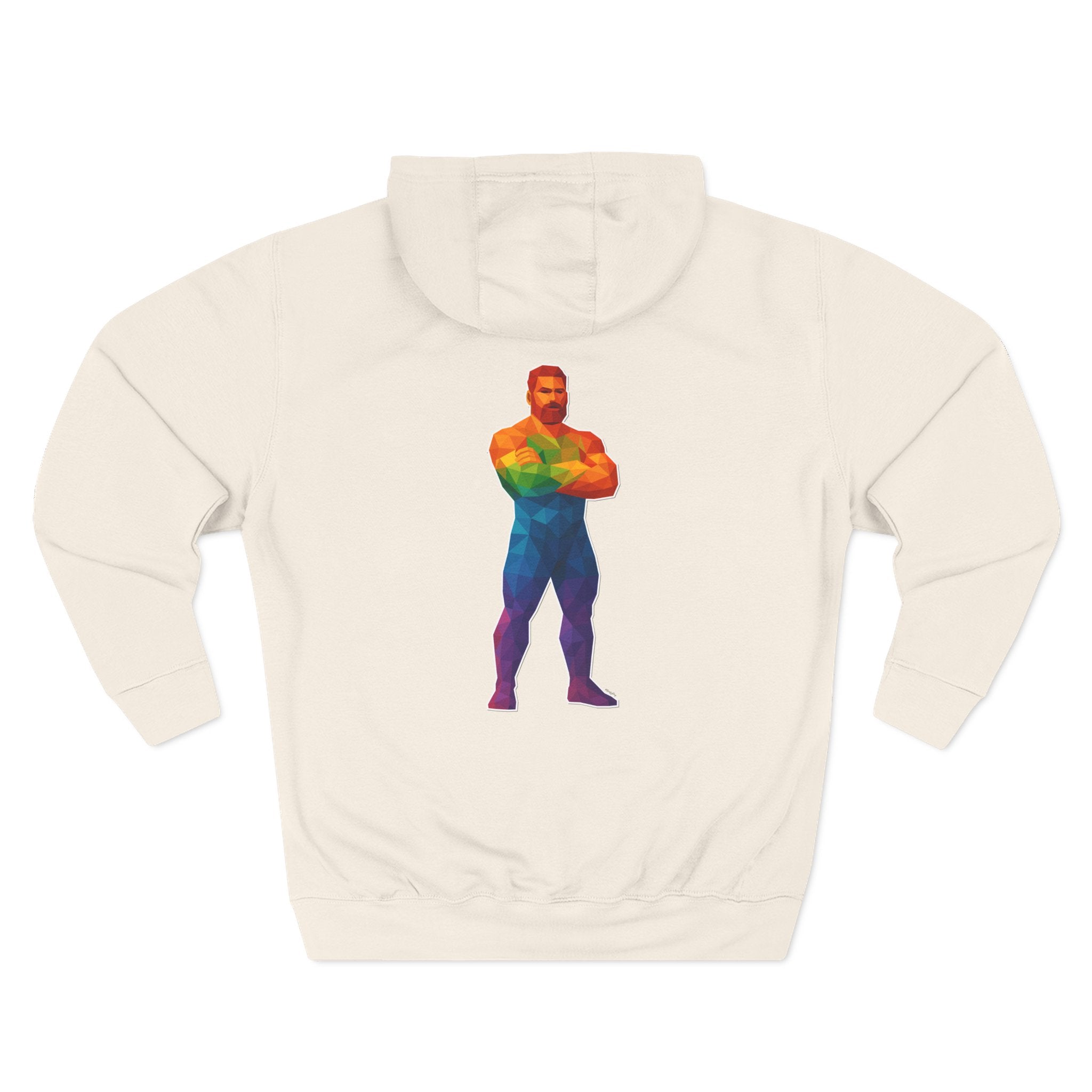 Geometric Pride Daddy - Three-Panel Fleece Hoodie