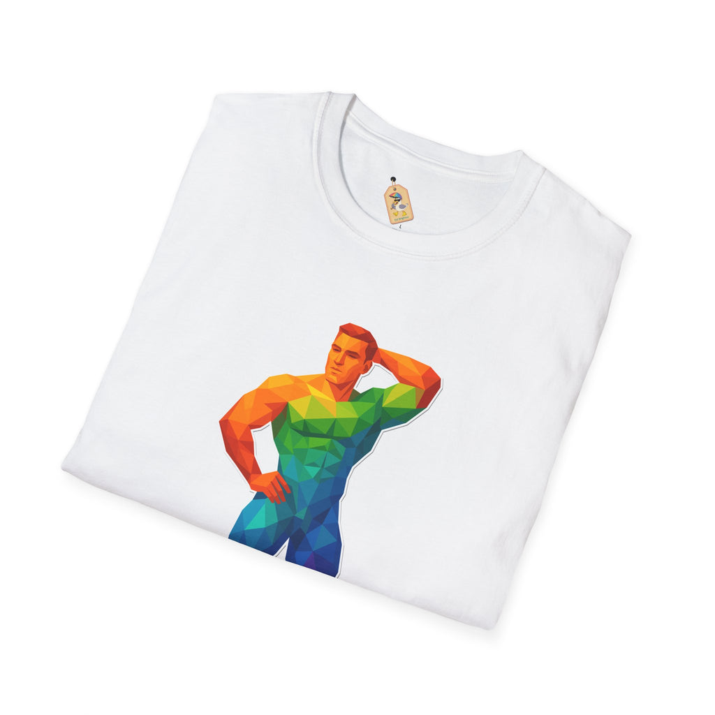 Geometric Pride Hunk - Unisex Softstyle T-Shirt