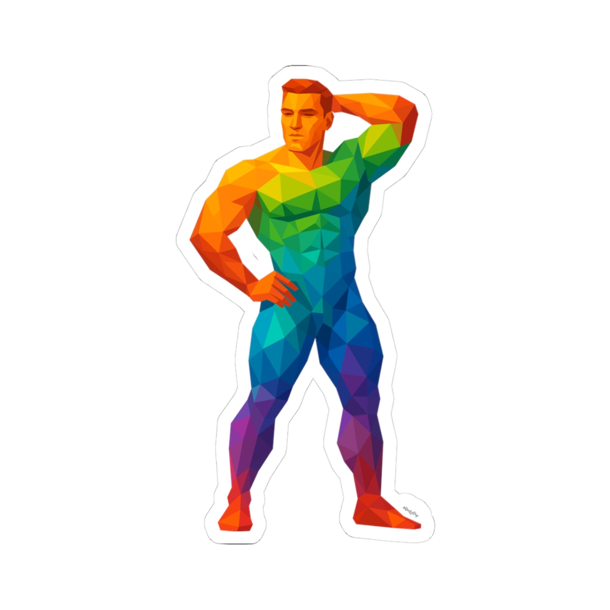 Geometric Pride Hunk - Cut Stickers