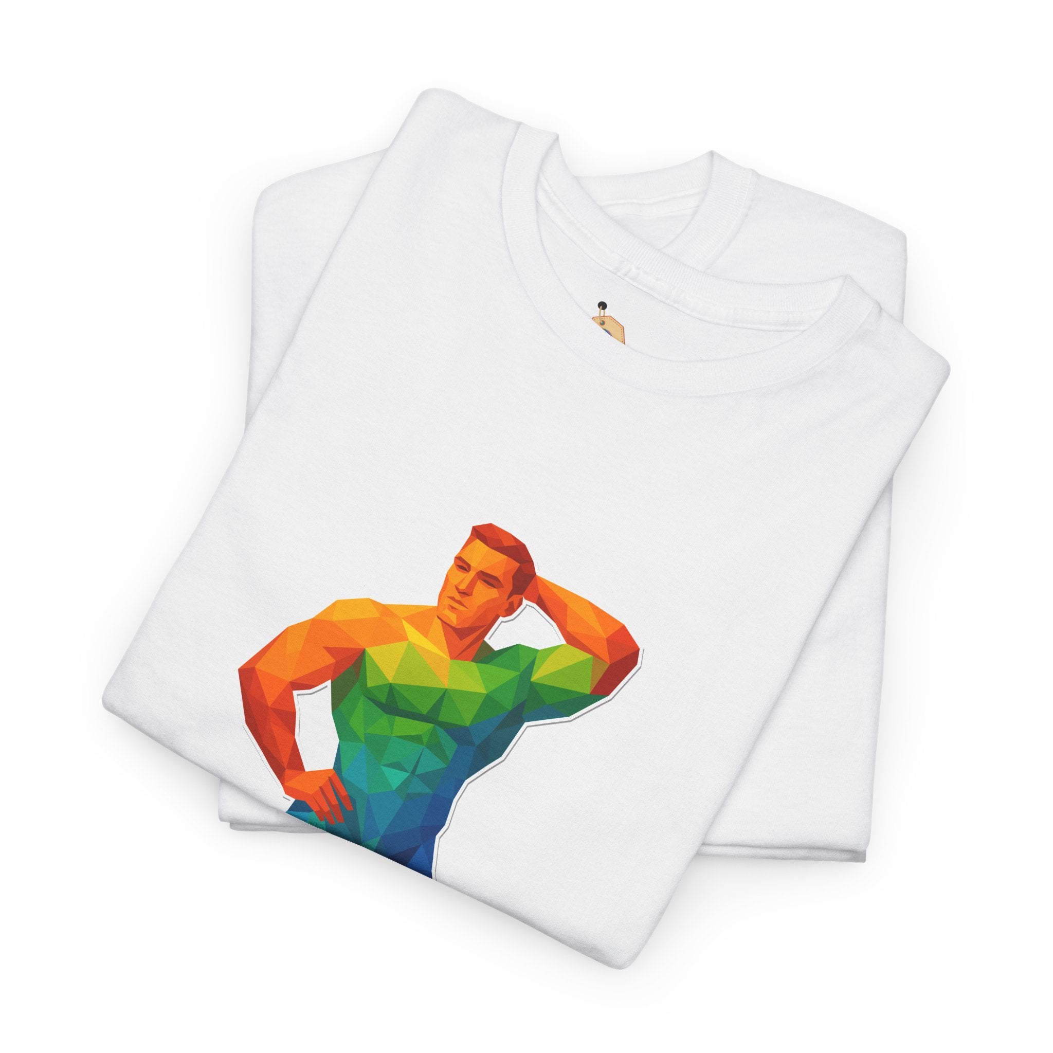 Geometric Pride Hunk - Unisex Heavy Cotton Shirt