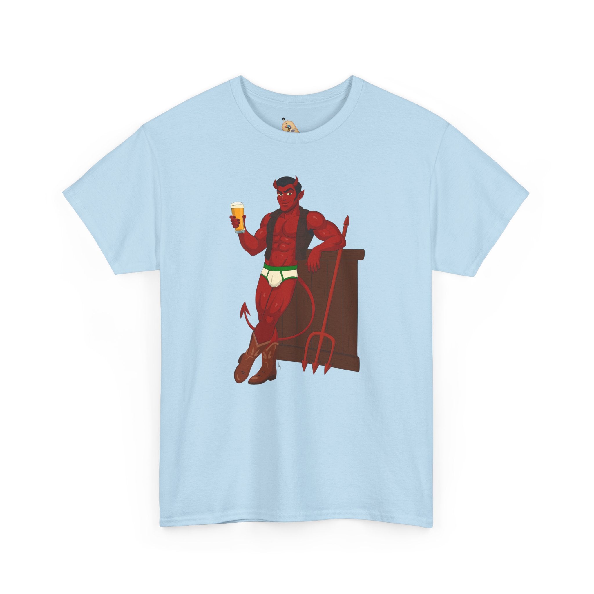 Saddle Up, Devil- Unisex Heavy Cotton Shirt