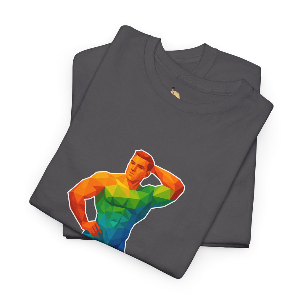Geometric Pride Hunk - Unisex Heavy Cotton Shirt