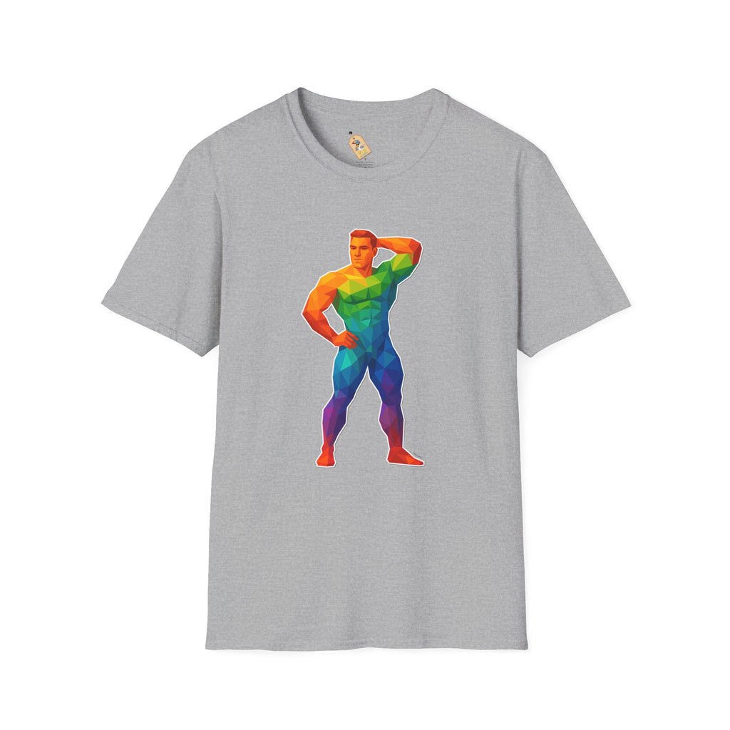 Geometric Pride Hunk - Unisex Softstyle T-Shirt