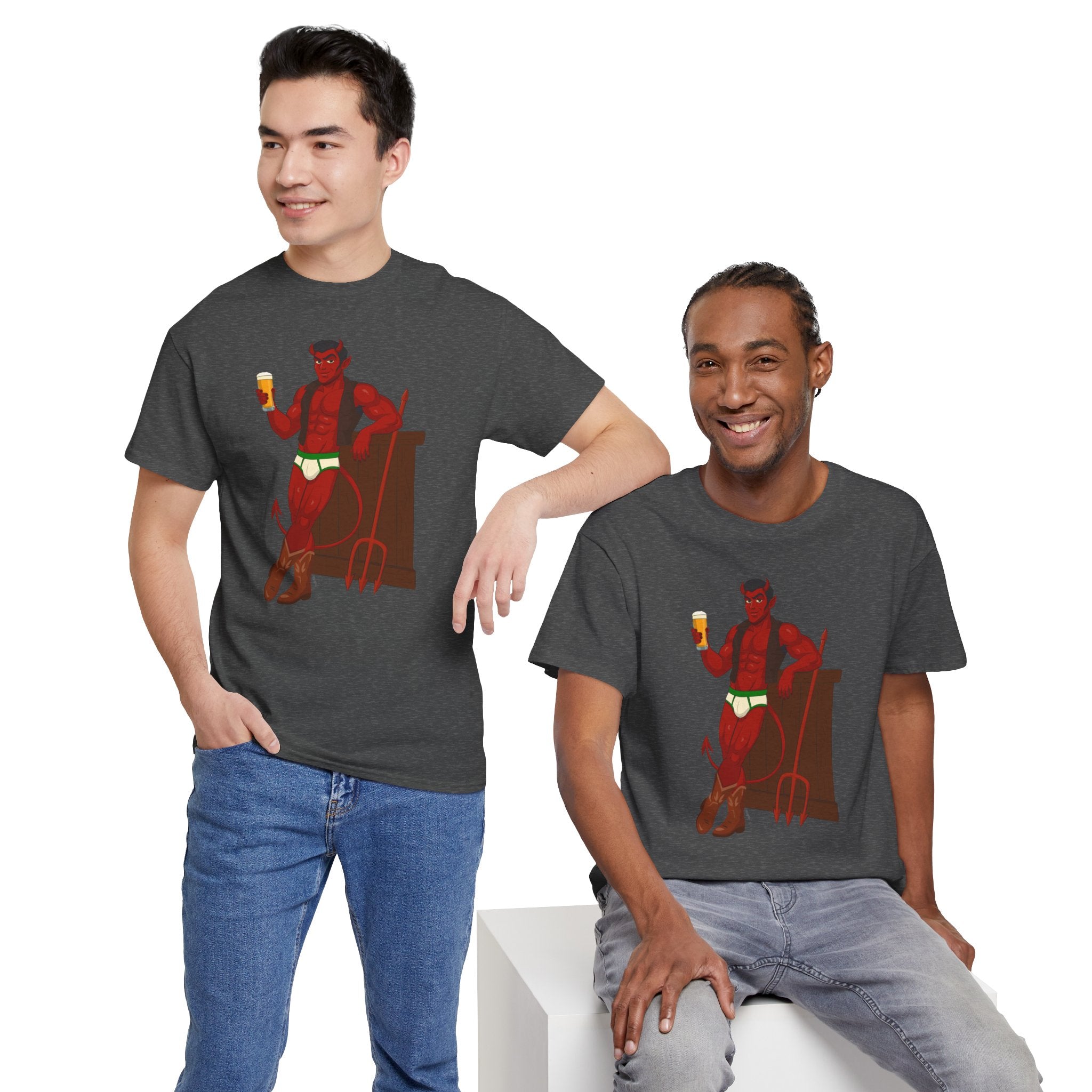 Saddle Up, Devil- Unisex Heavy Cotton Shirt