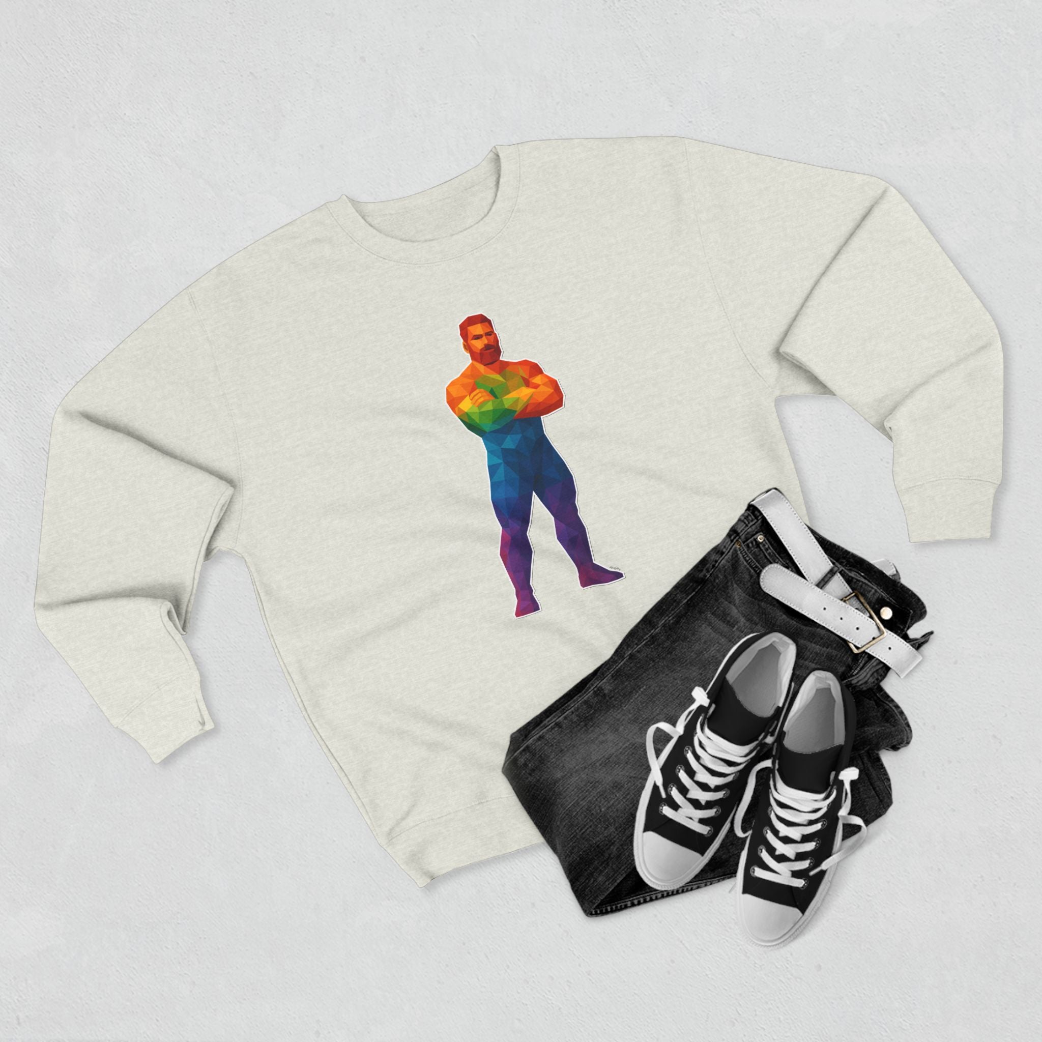 Geometric Pride Daddy - Unisex Crewneck Sweatshirt