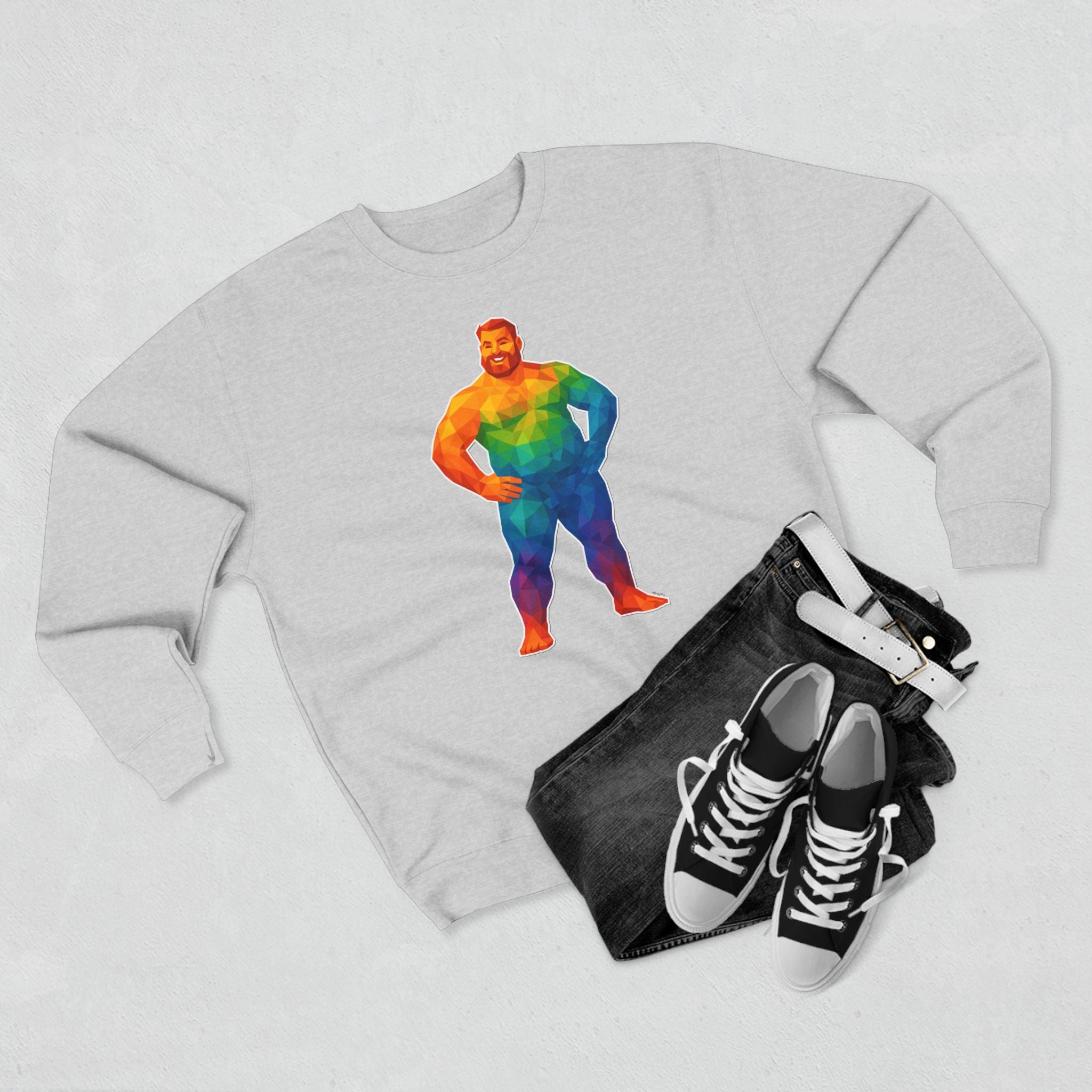 Geometric Pride Bear - Unisex Crewneck Sweatshirt