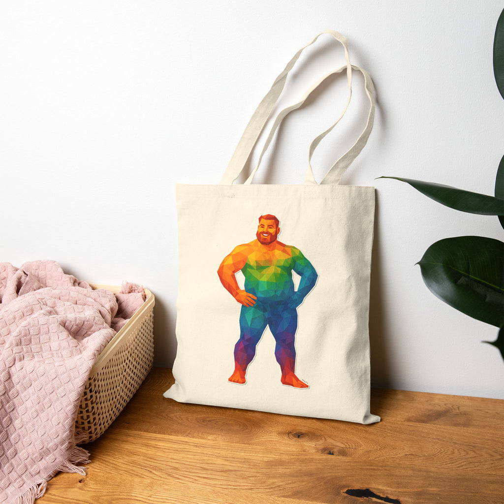 Geometric Pride Bear Tote Bag