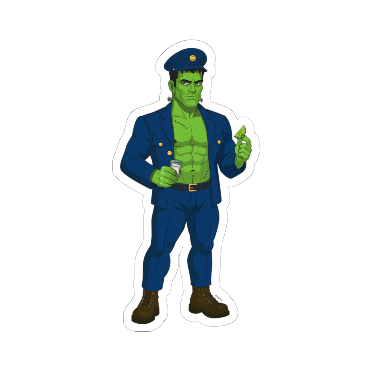 Major Frank N. Stein - Cut Stickers