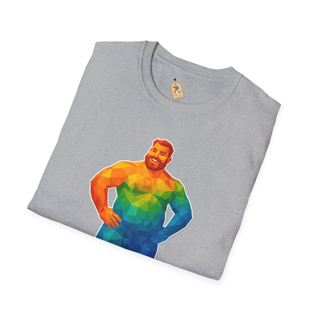 Geometric Pride Bear - Unisex Softstyle T-Shirt