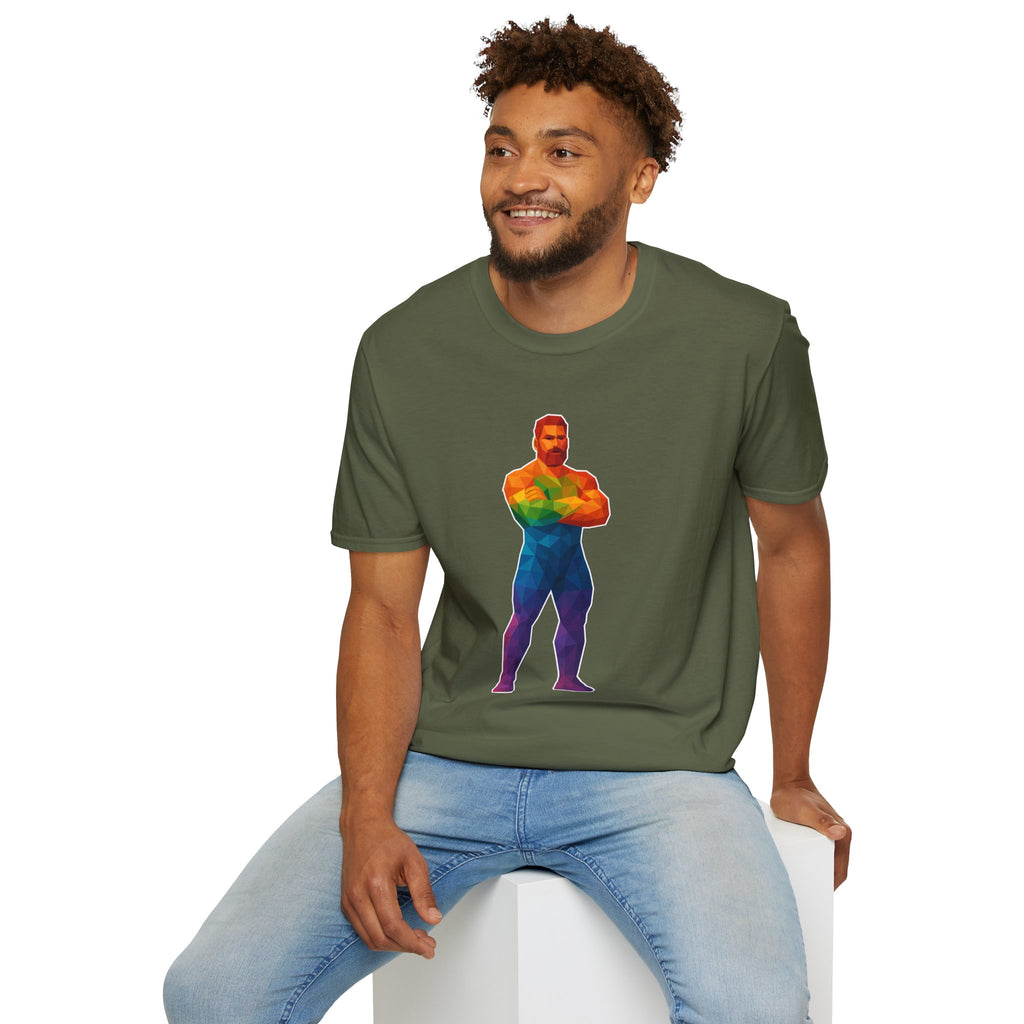 Geometric Pride Daddy - Unisex Softstyle T-Shirt