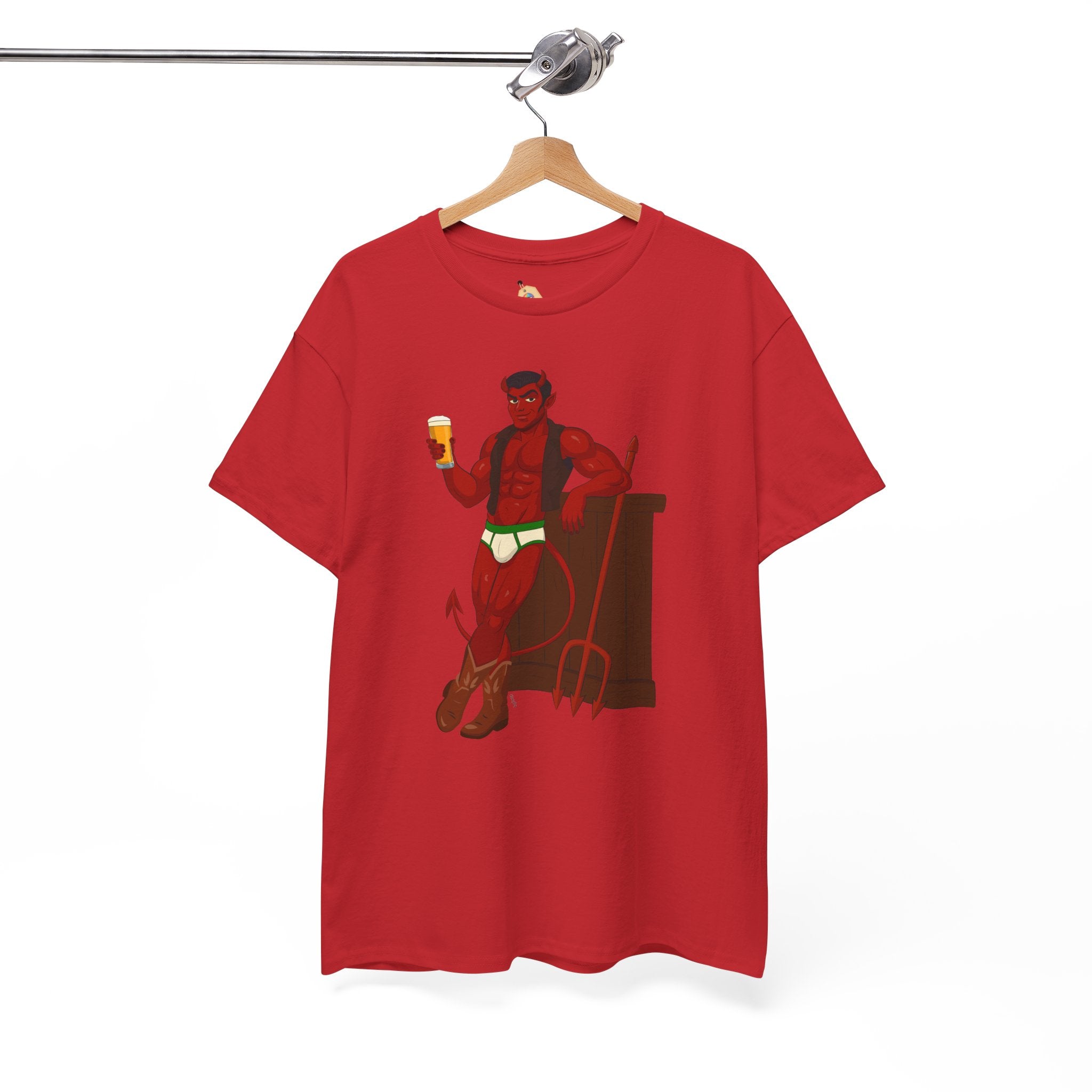 Saddle Up, Devil- Unisex Heavy Cotton Shirt