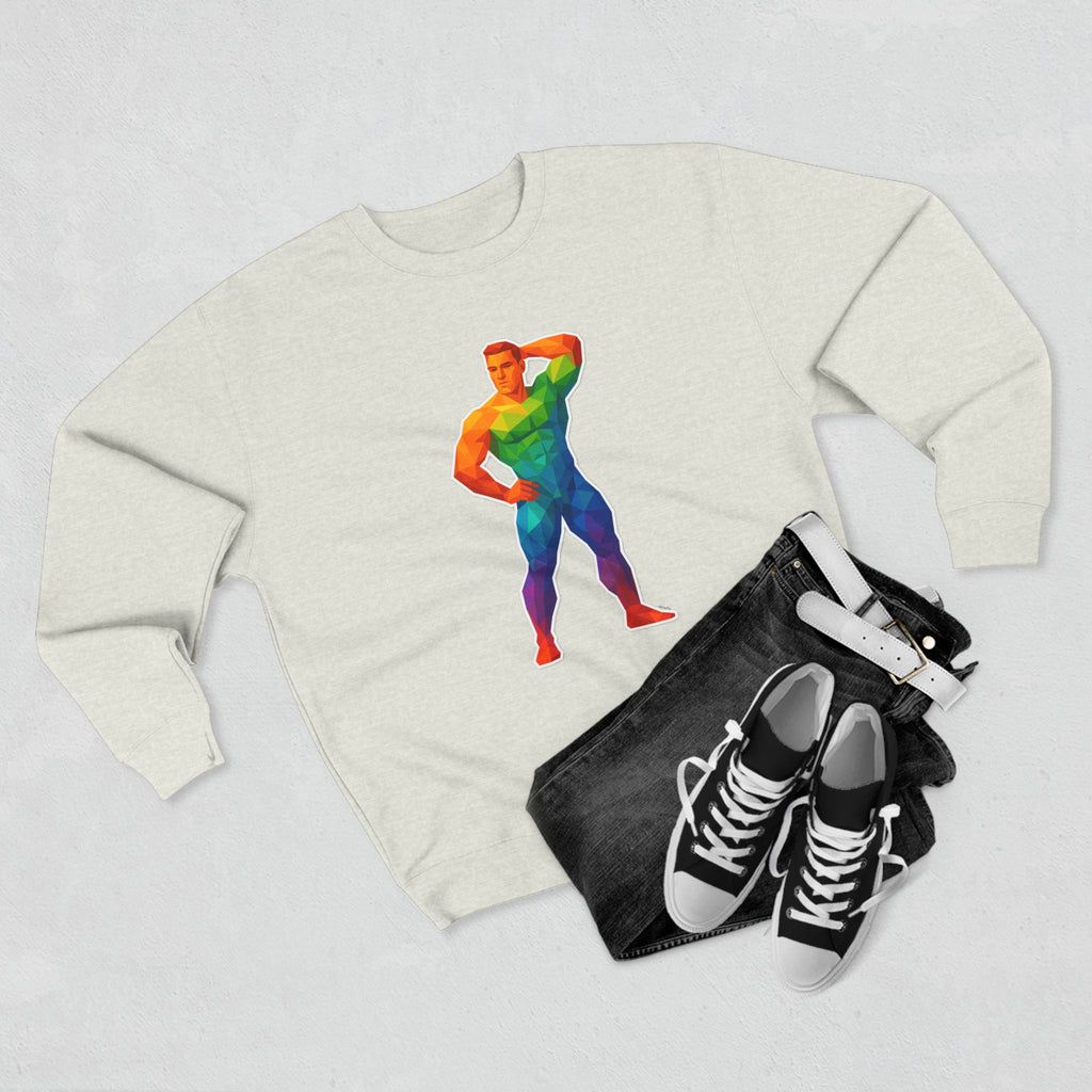 Geometric Pride Hunk - Unisex Crewneck Sweatshirt