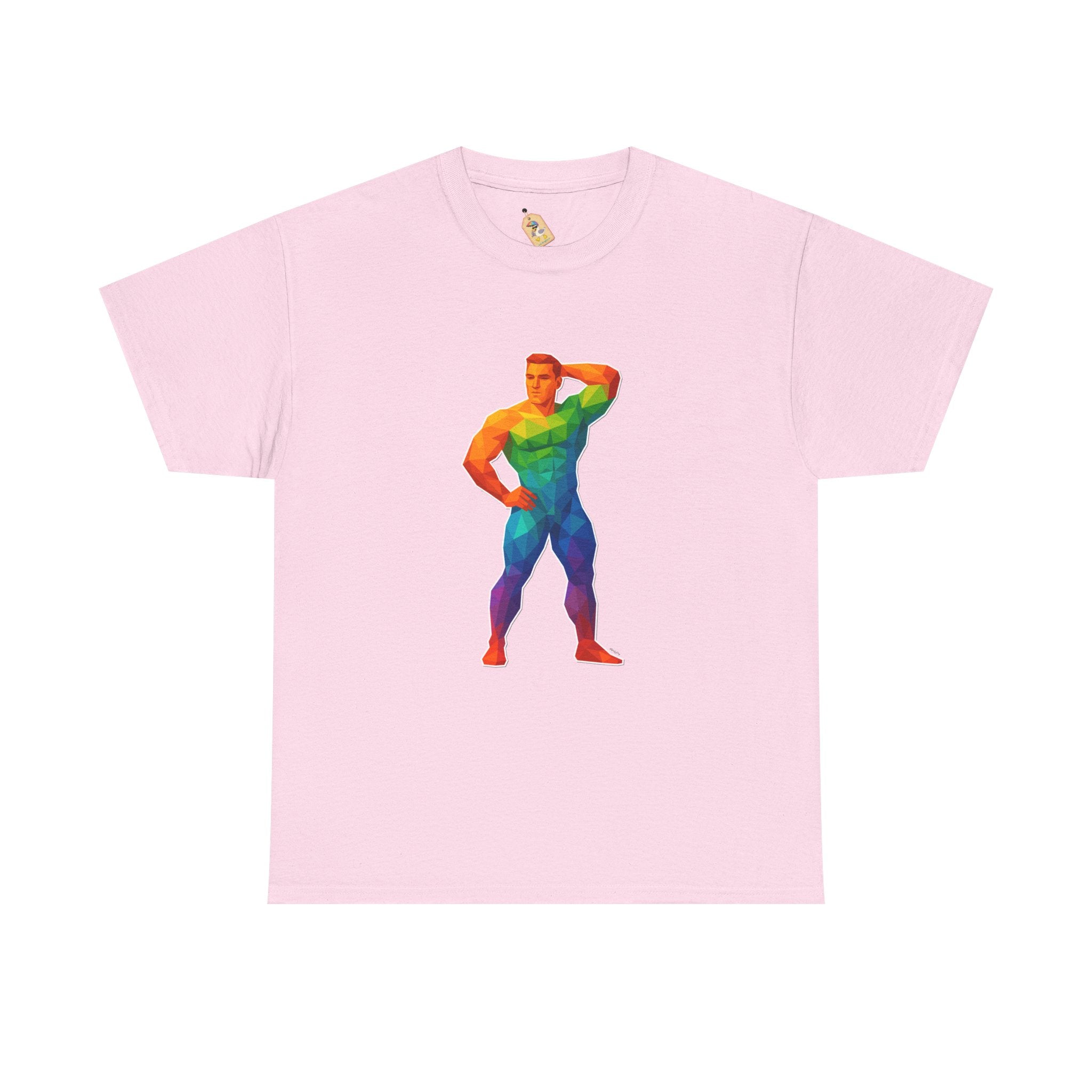 Geometric Pride Hunk - Unisex Heavy Cotton Shirt