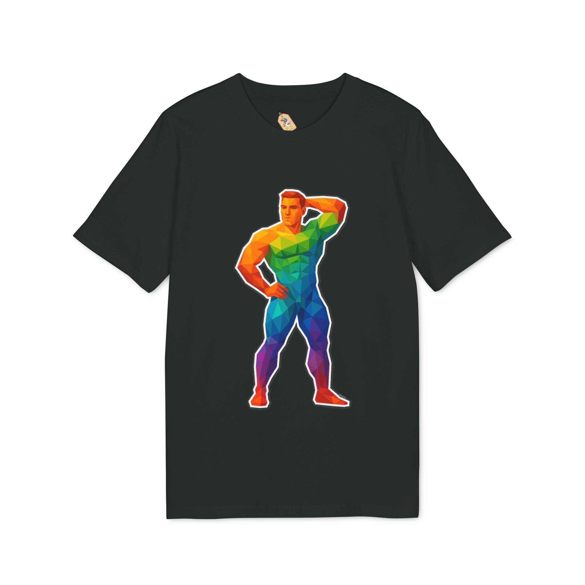 Geometric Pride Hunk - Organic Staple T-shirt
