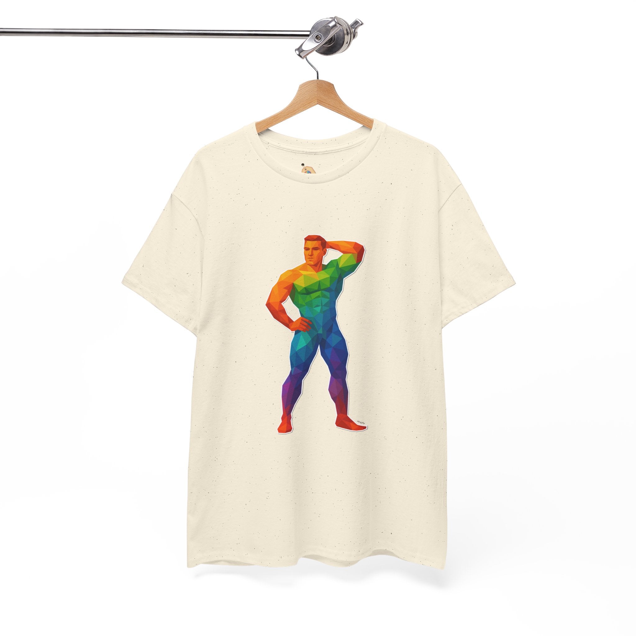 Geometric Pride Hunk - Unisex Heavy Cotton Shirt