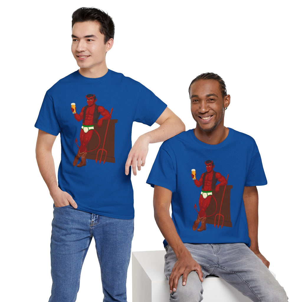 Saddle Up, Devil- Unisex Heavy Cotton Shirt