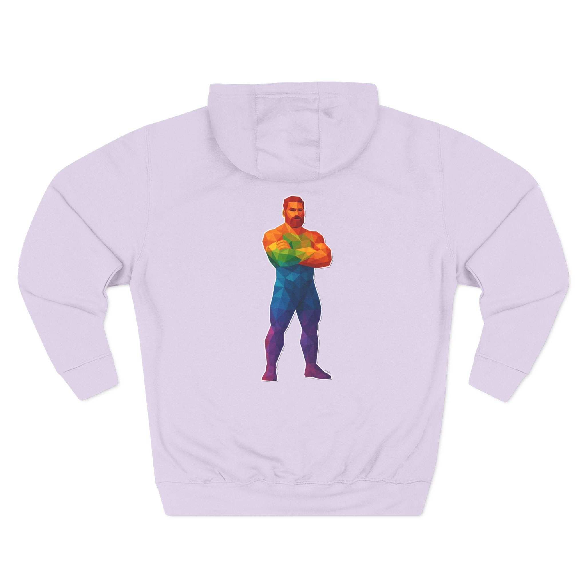 Geometric Pride Daddy - Three-Panel Fleece Hoodie