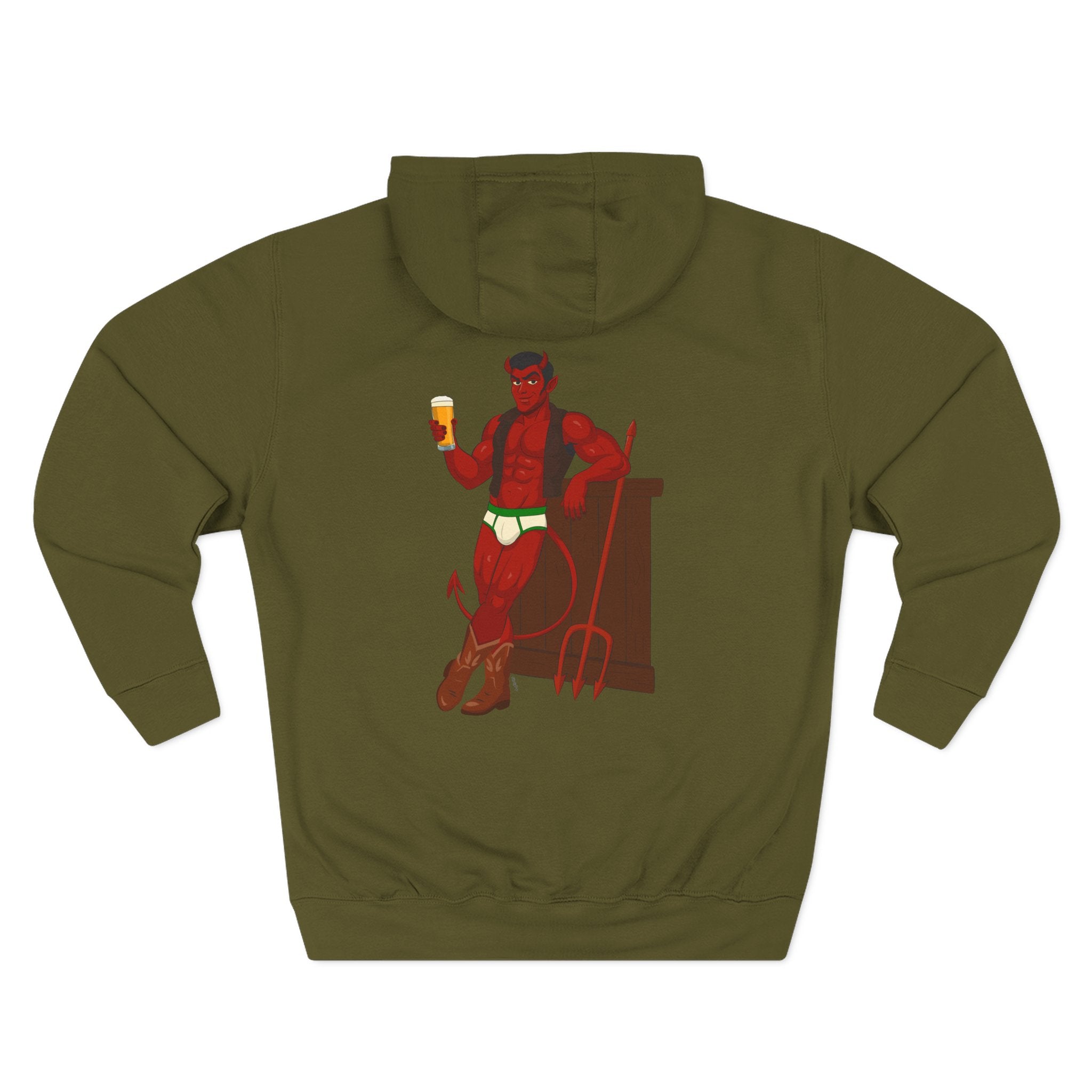 Saddle Up, Devil - Three-Panel Fleece Hoodie