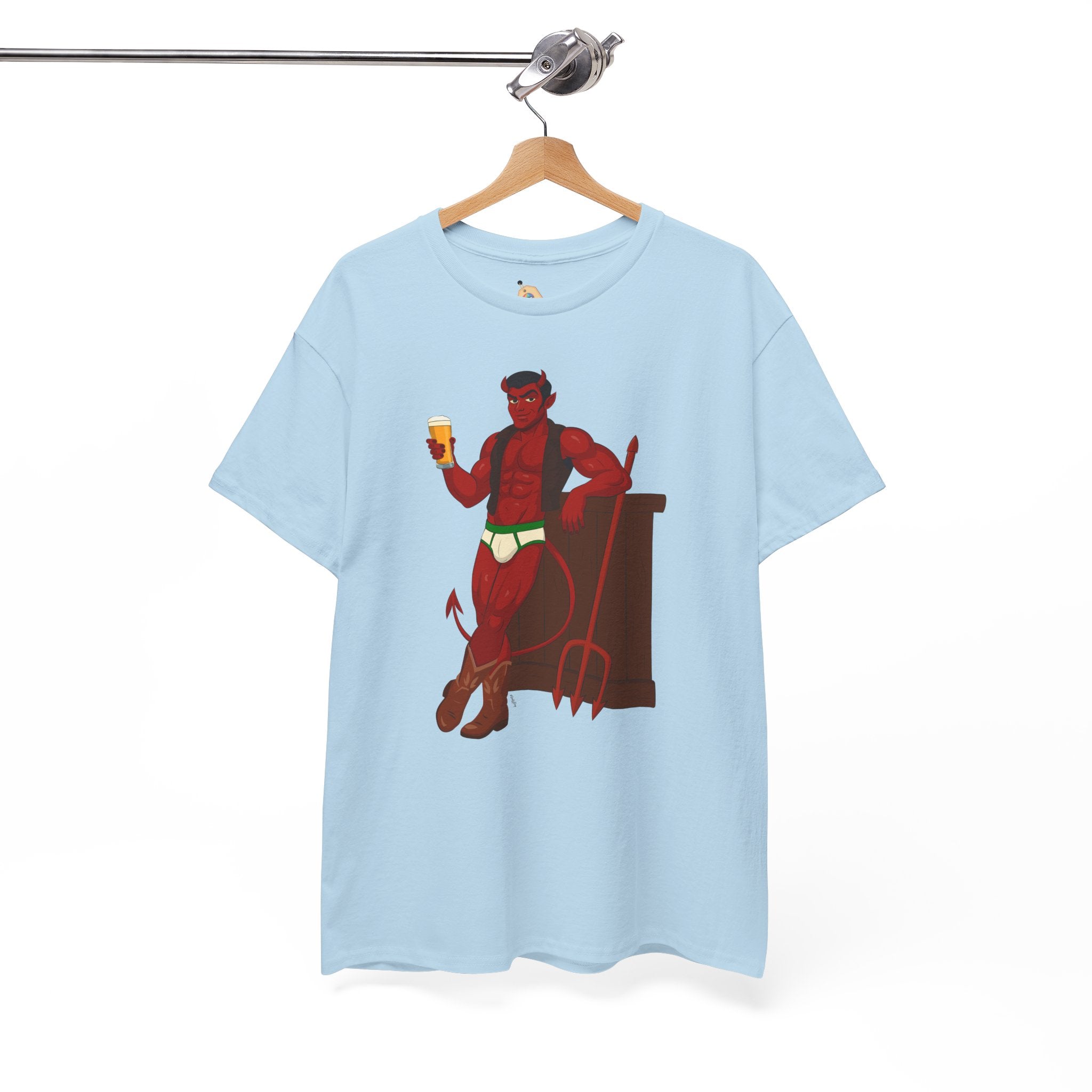 Saddle Up, Devil- Unisex Heavy Cotton Shirt