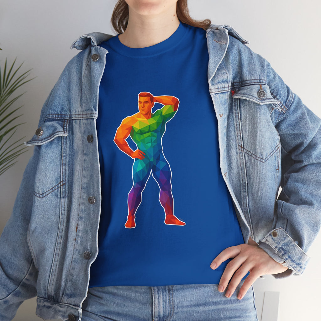 Geometric Pride Hunk - Unisex Heavy Cotton Shirt
