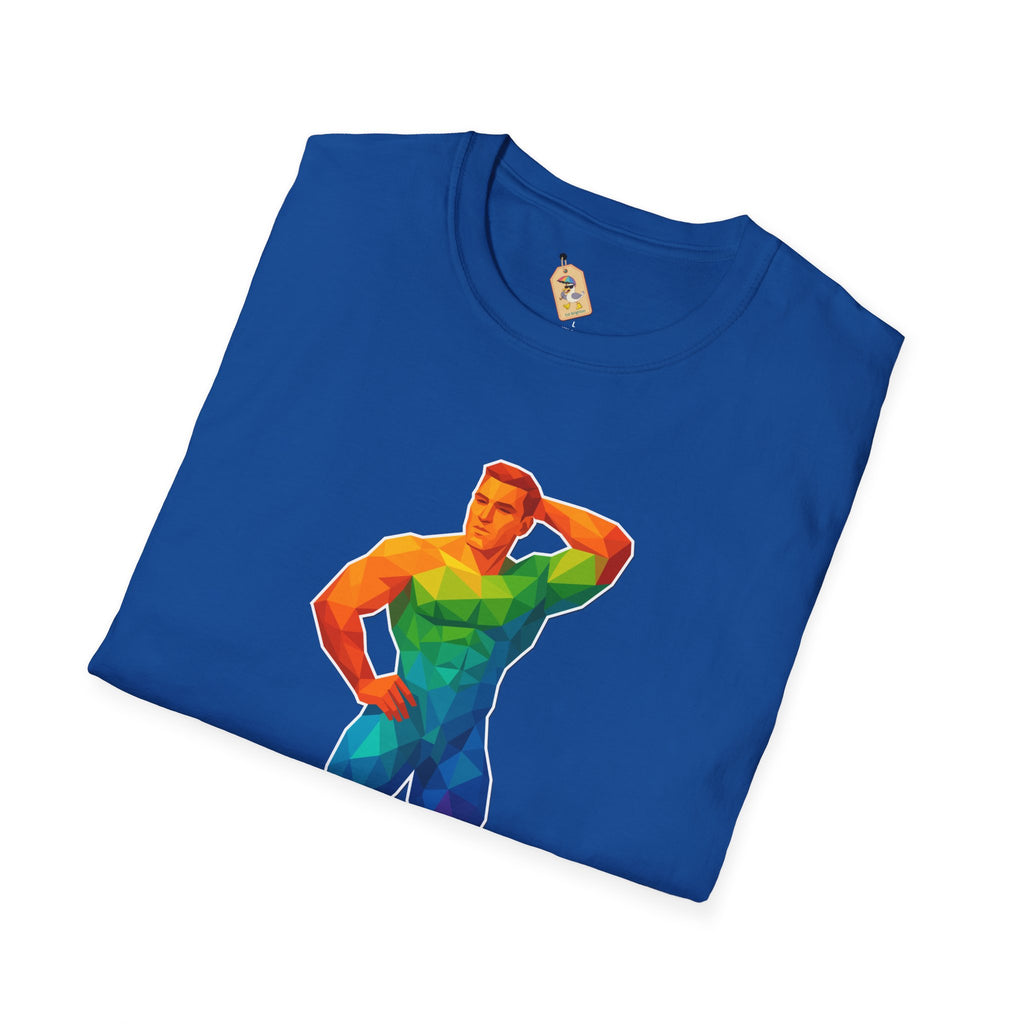 Geometric Pride Hunk - Unisex Softstyle T-Shirt