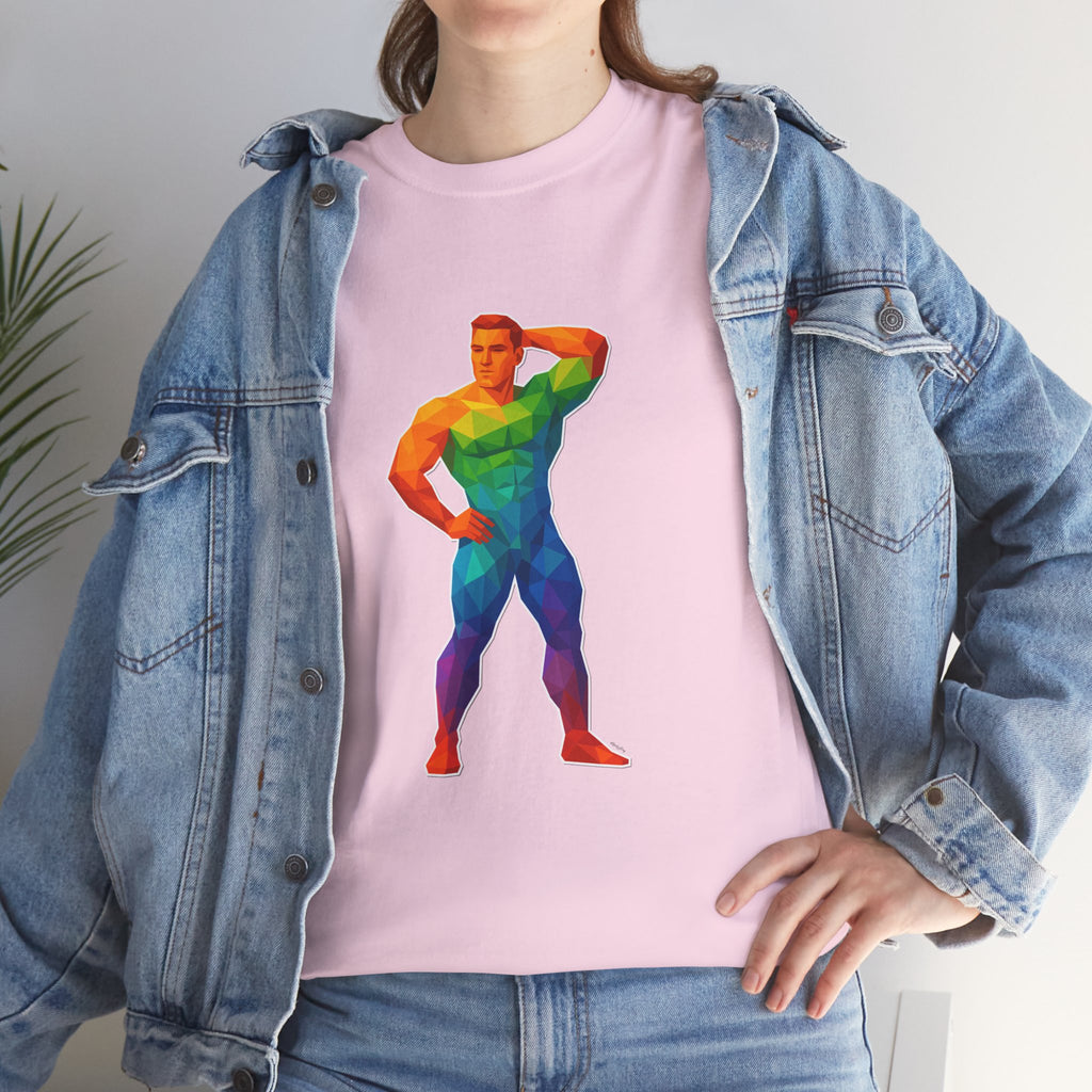 Geometric Pride Hunk - Unisex Heavy Cotton Shirt