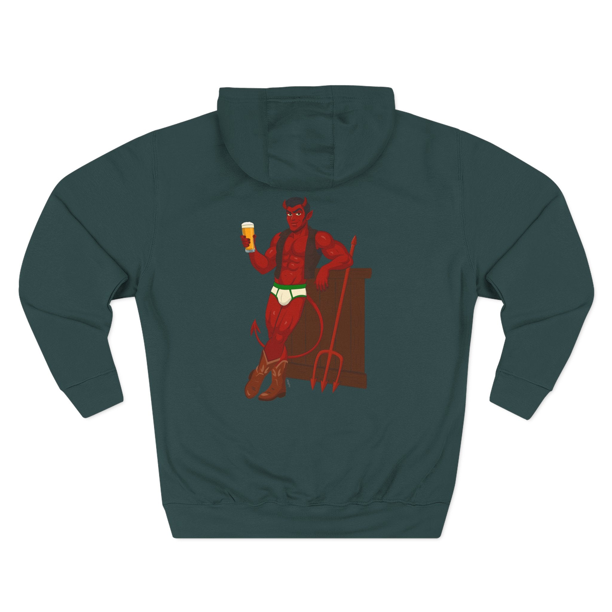 Saddle Up, Devil - Three-Panel Fleece Hoodie
