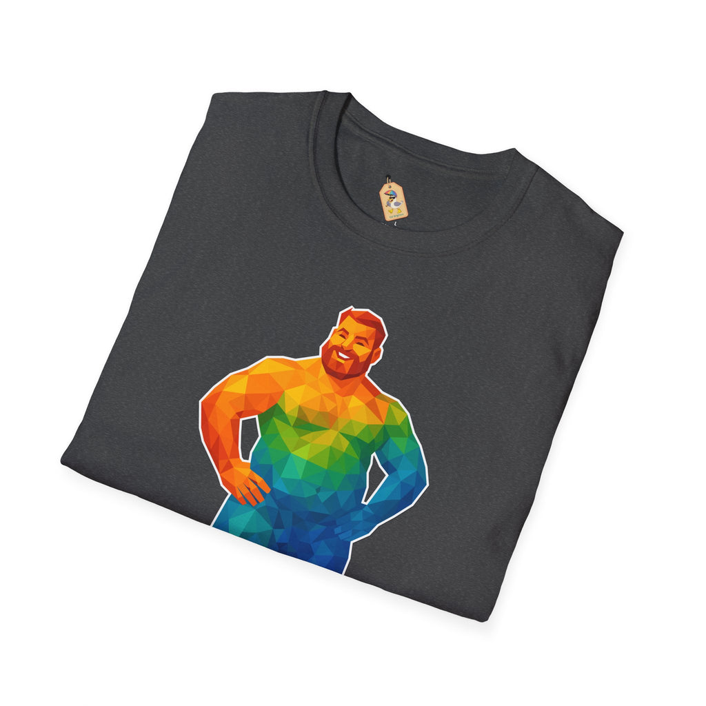 Geometric Pride Bear - Unisex Softstyle T-Shirt