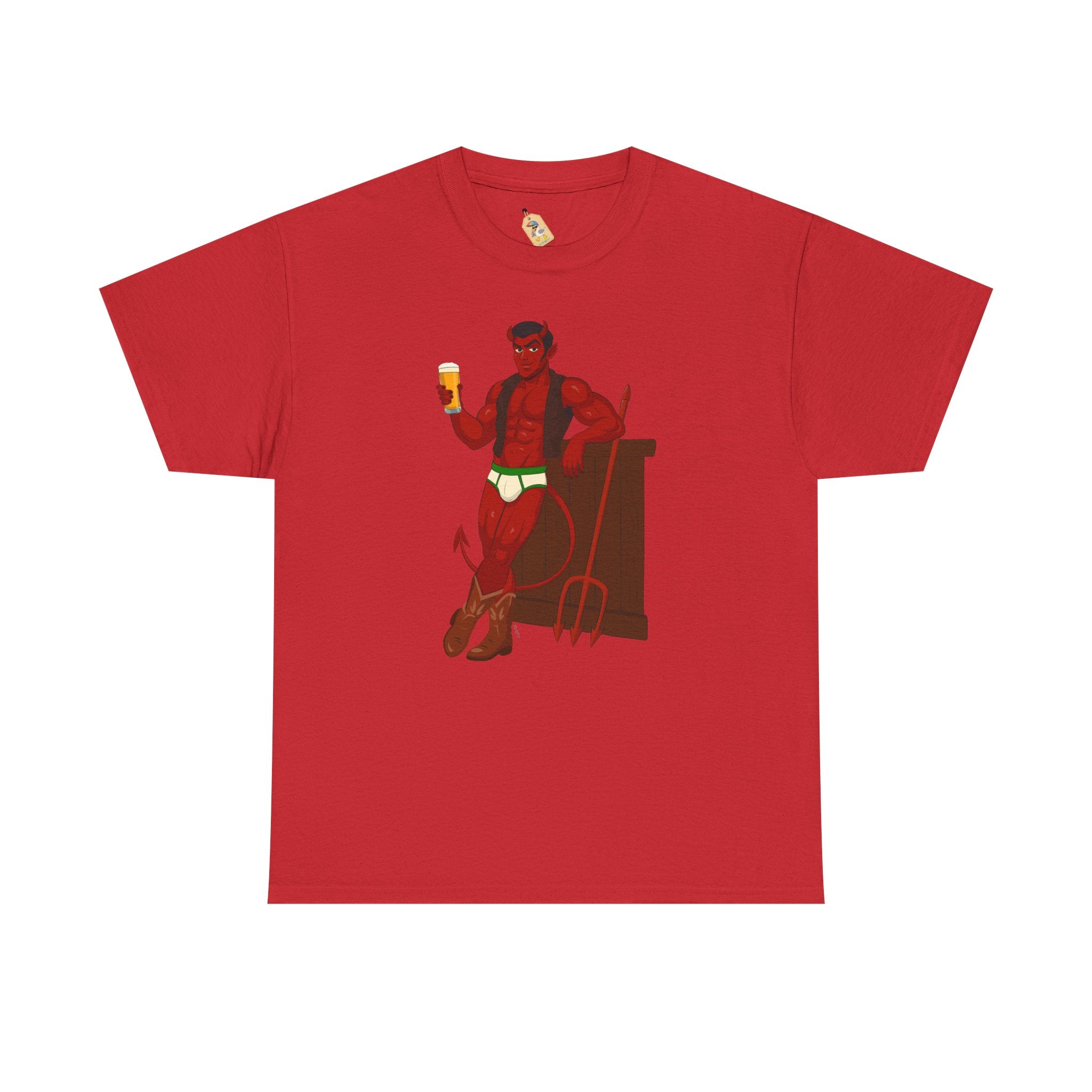 Saddle Up, Devil- Unisex Heavy Cotton Shirt