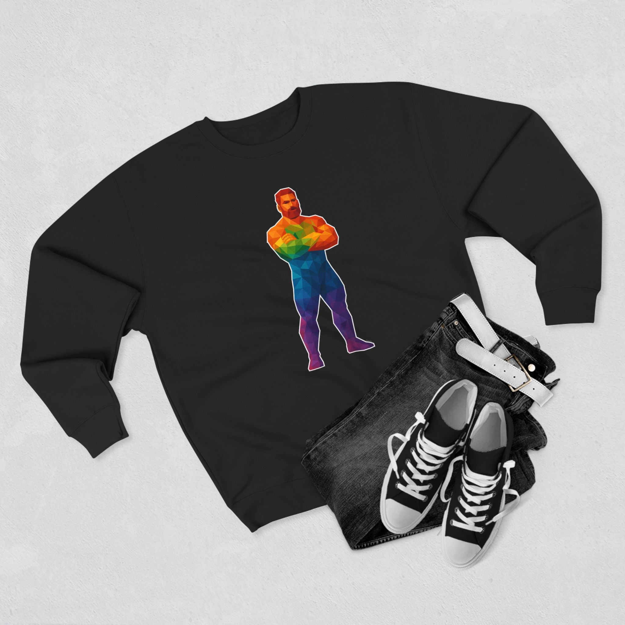 Geometric Pride Daddy - Unisex Crewneck Sweatshirt