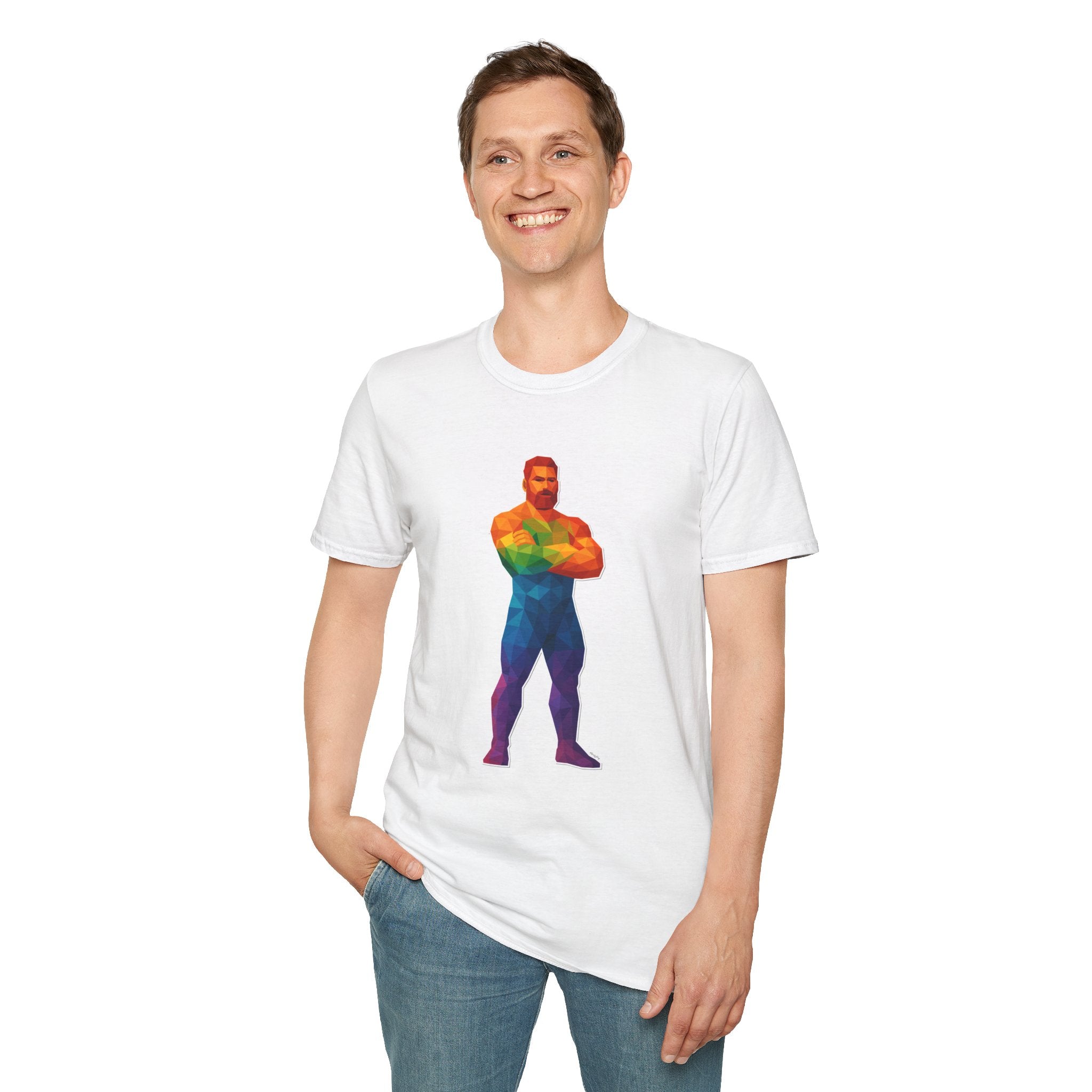 Geometric Pride Daddy - Unisex Softstyle T-Shirt