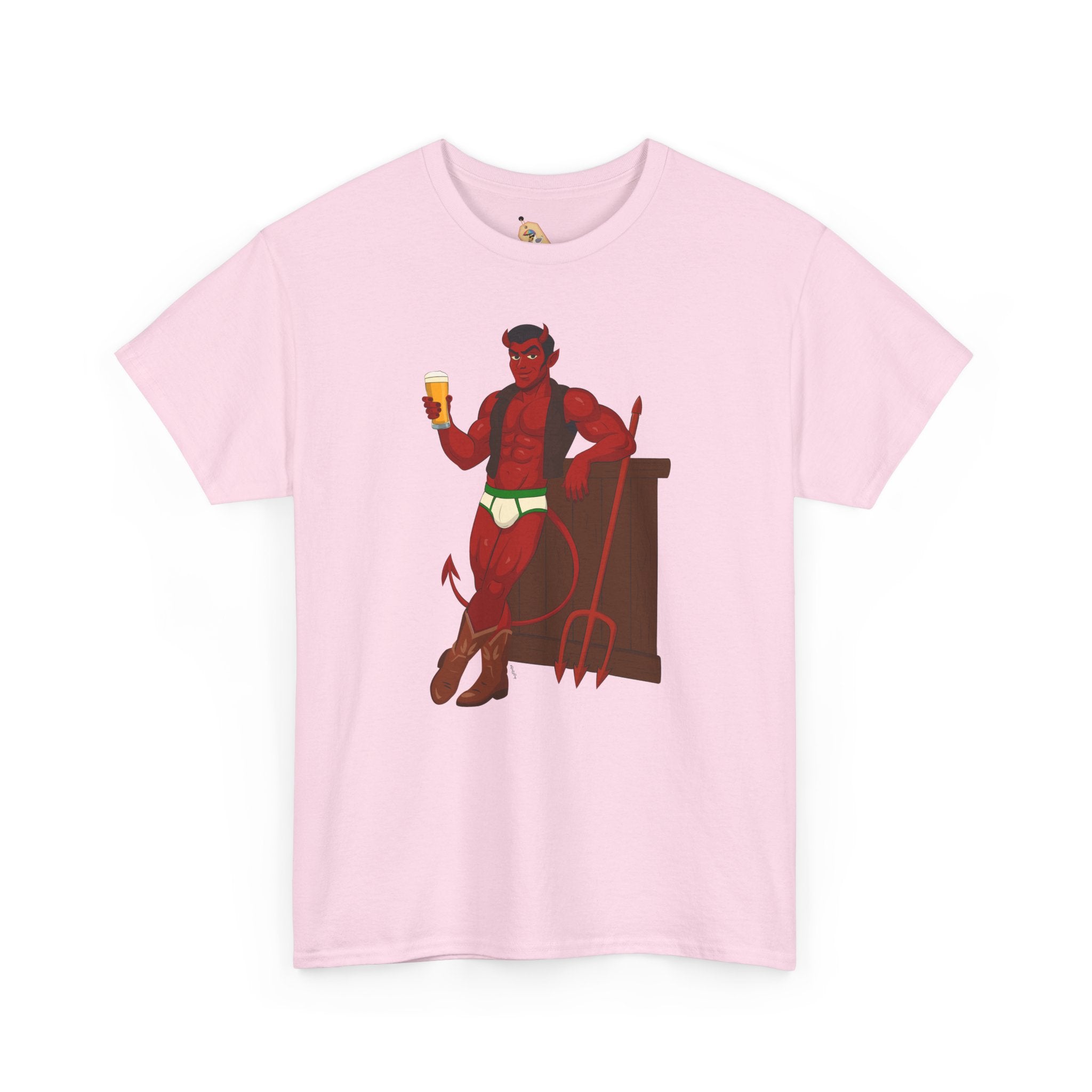 Saddle Up, Devil- Unisex Heavy Cotton Shirt