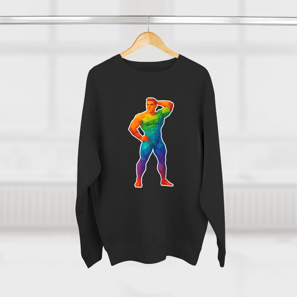 Geometric Pride Hunk - Unisex Crewneck Sweatshirt