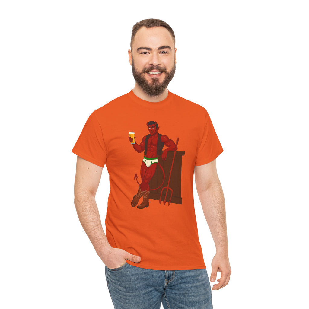 Saddle Up, Devil- Unisex Heavy Cotton Shirt