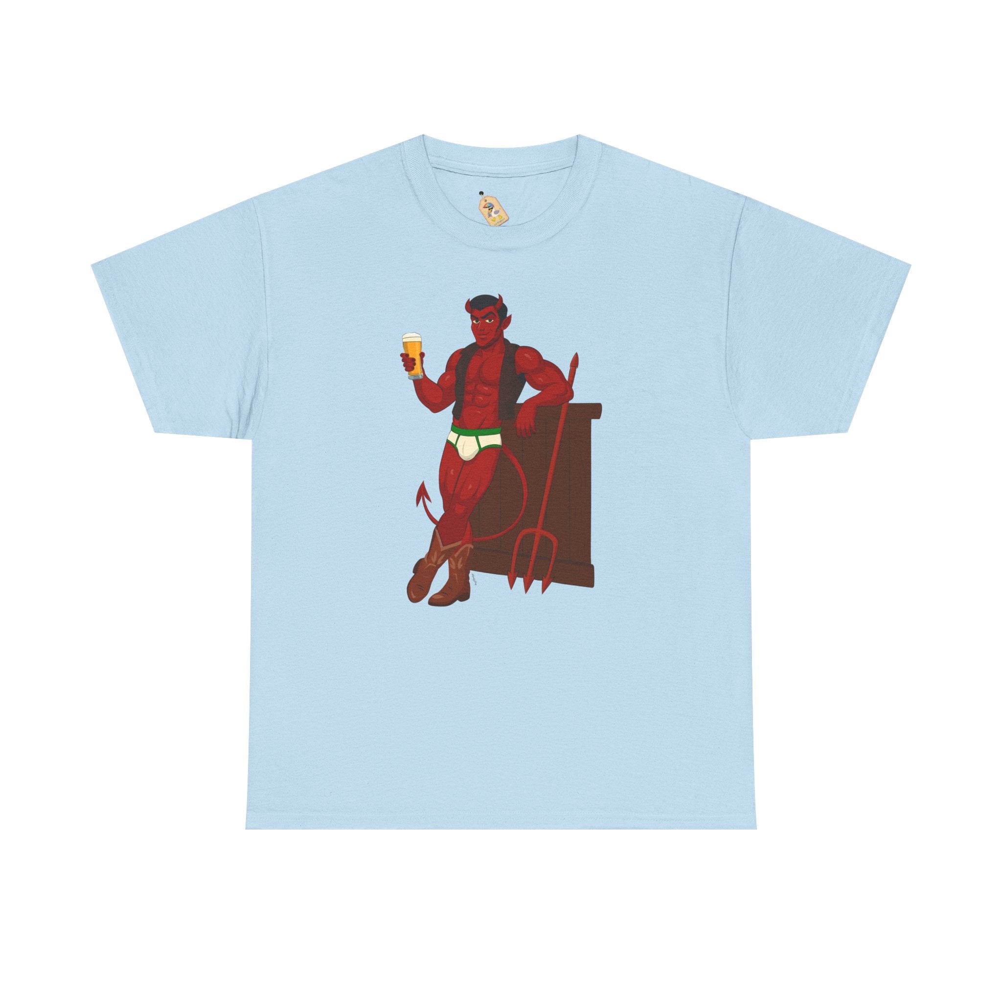 Saddle Up, Devil- Unisex Heavy Cotton Shirt