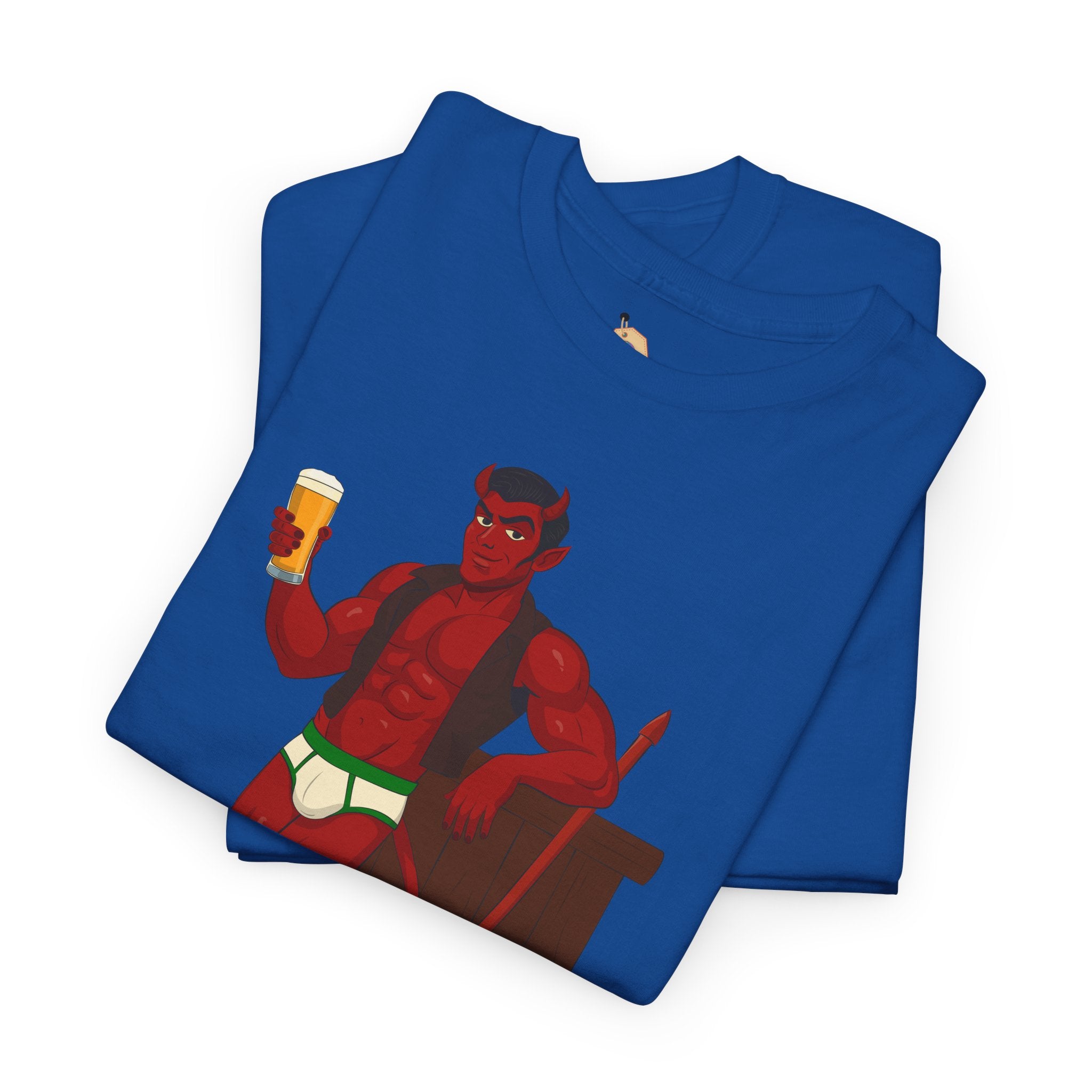 Saddle Up, Devil- Unisex Heavy Cotton Shirt