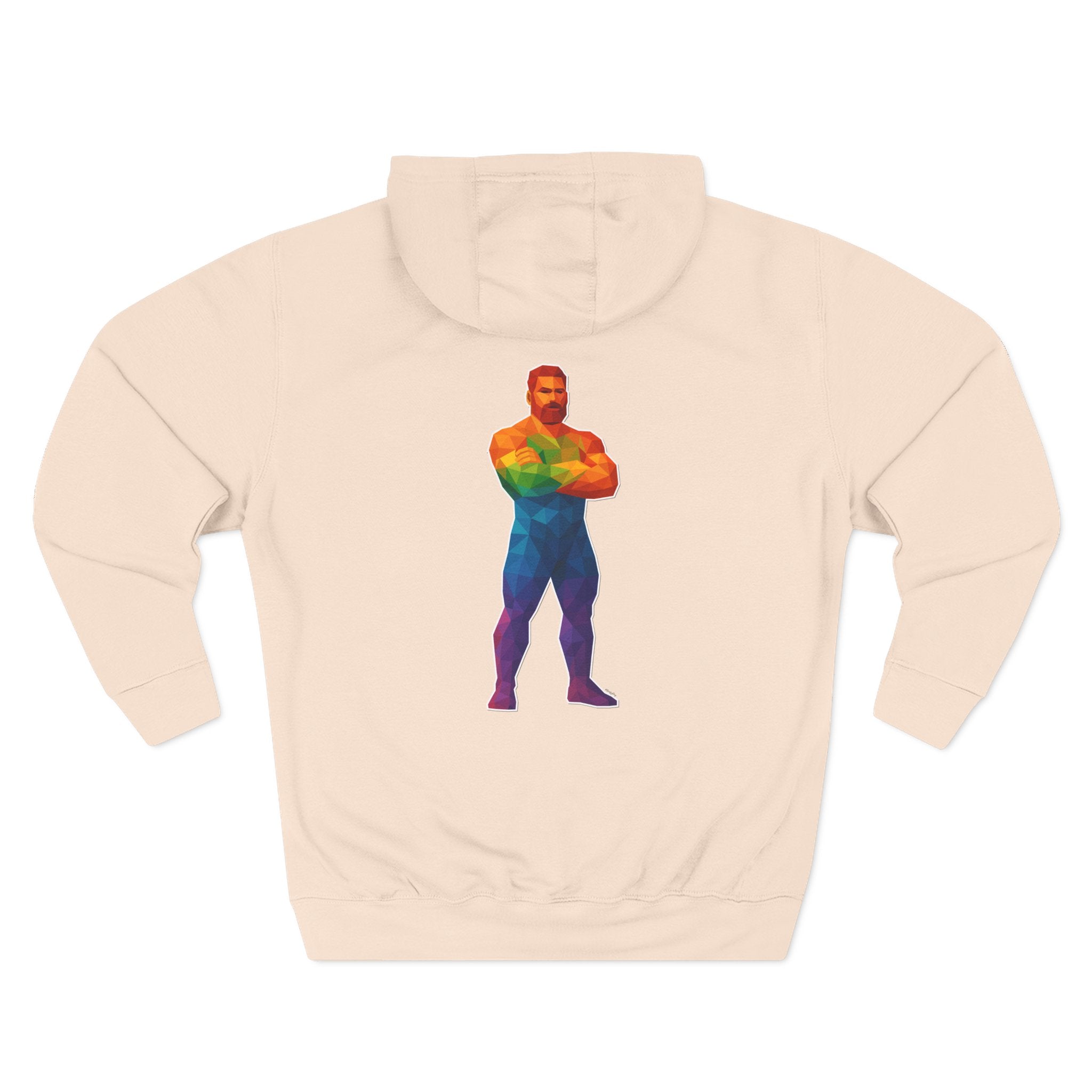 Geometric Pride Daddy - Three-Panel Fleece Hoodie