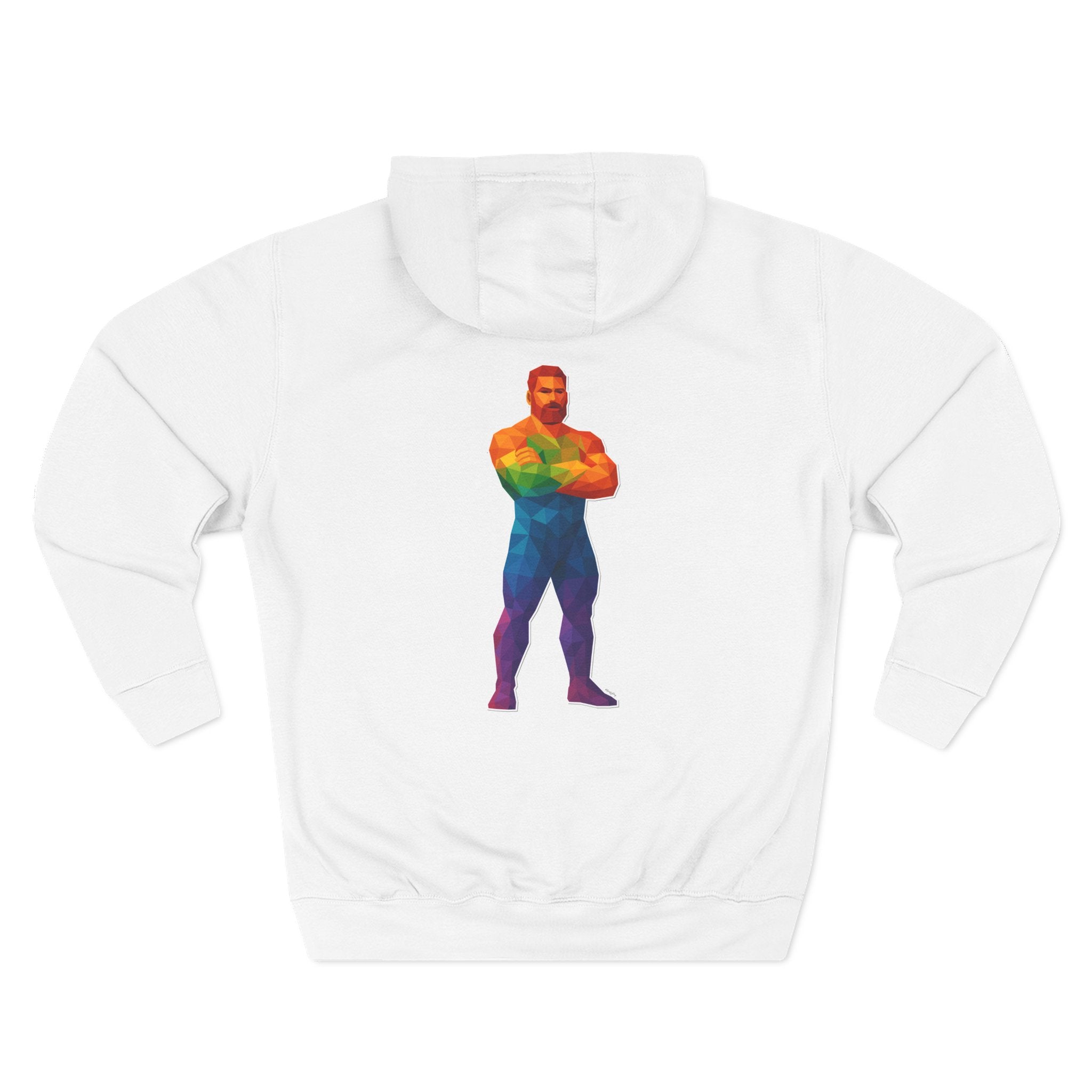 Geometric Pride Daddy - Three-Panel Fleece Hoodie