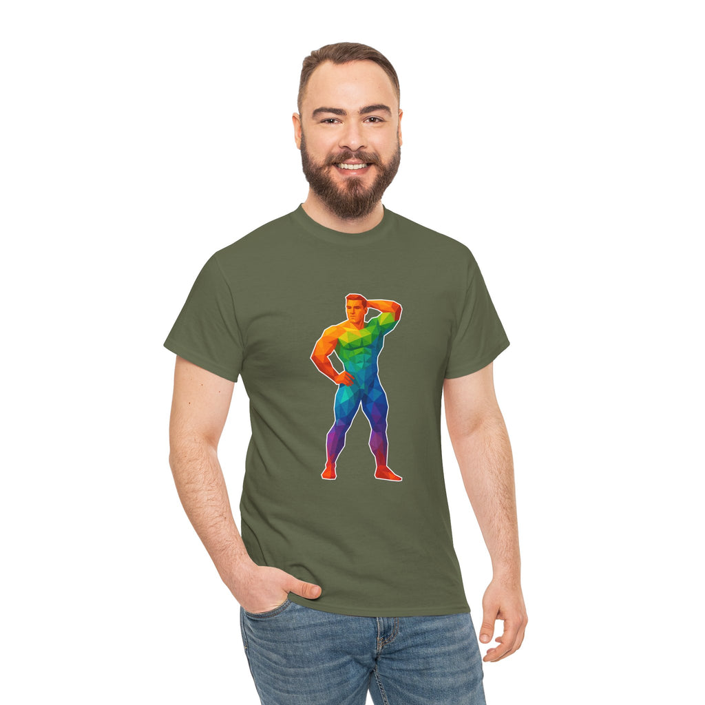 Geometric Pride Hunk - Unisex Heavy Cotton Shirt