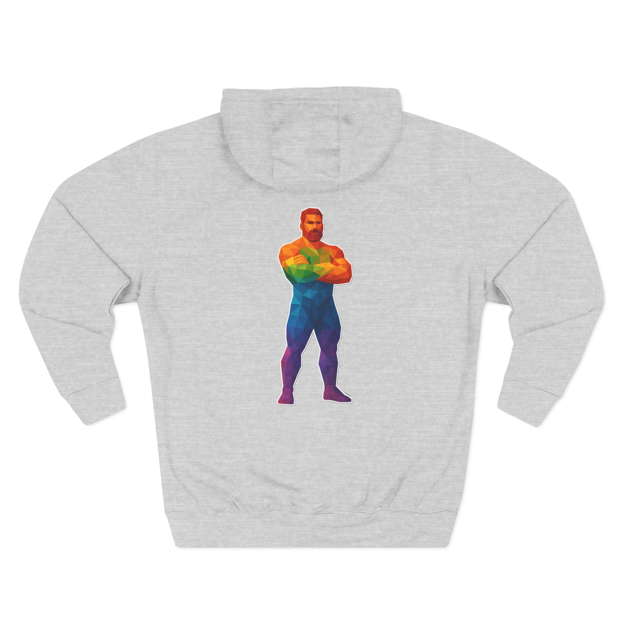 Geometric Pride Daddy - Three-Panel Fleece Hoodie