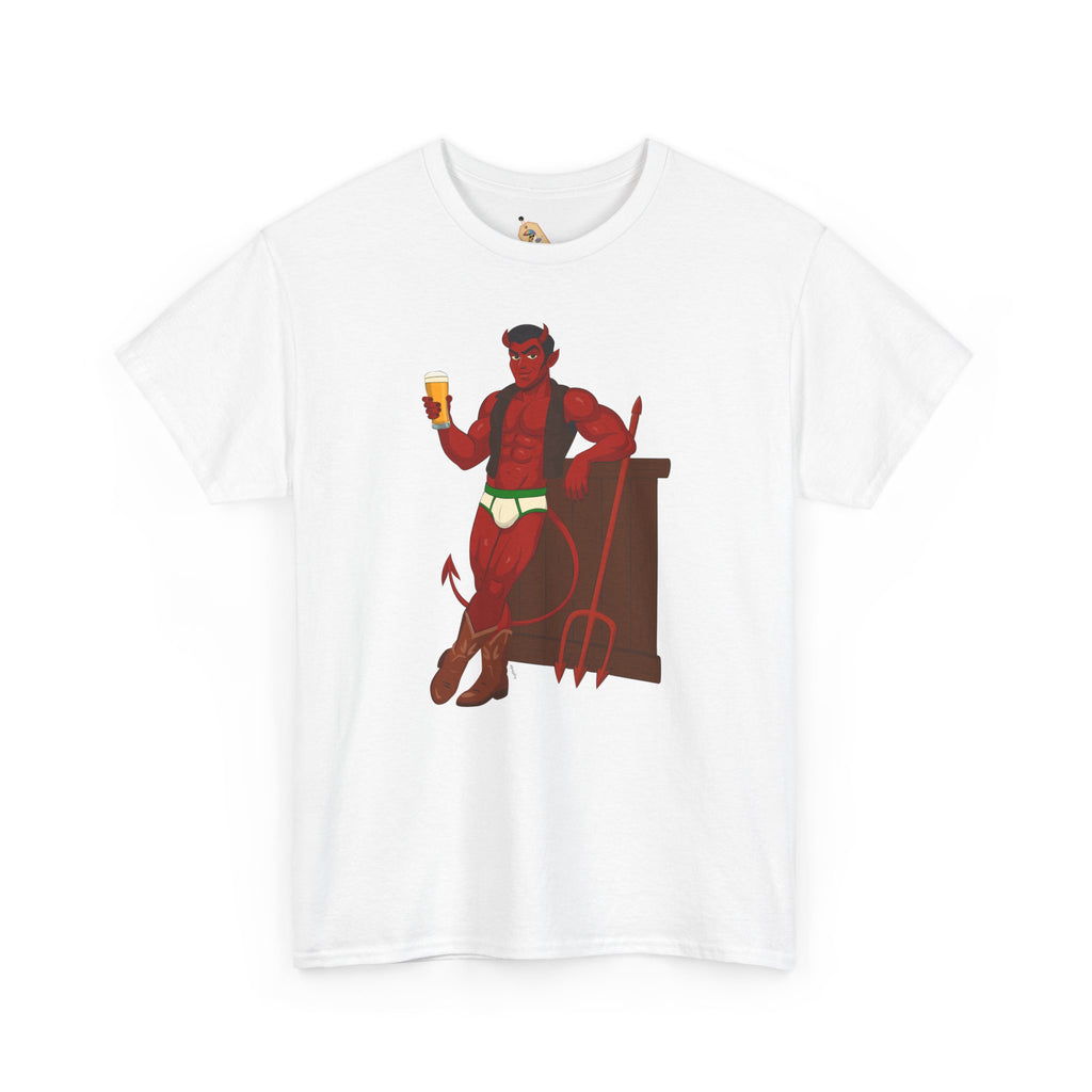 Saddle Up, Devil- Unisex Heavy Cotton Shirt