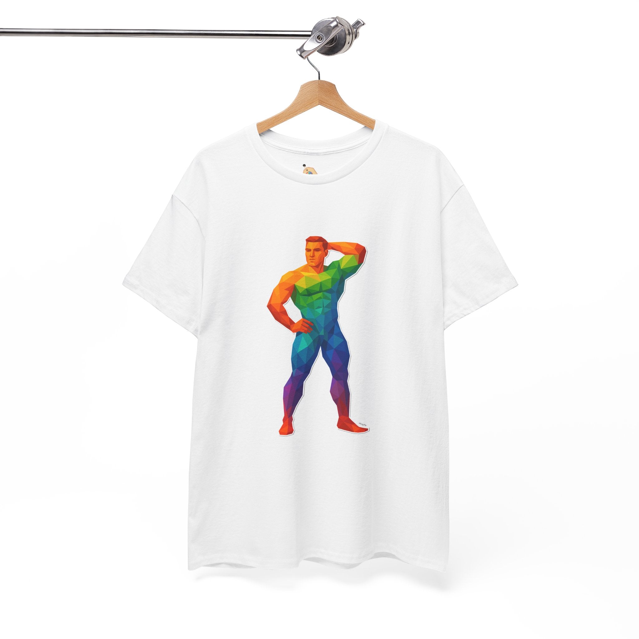 Geometric Pride Hunk - Unisex Heavy Cotton Shirt