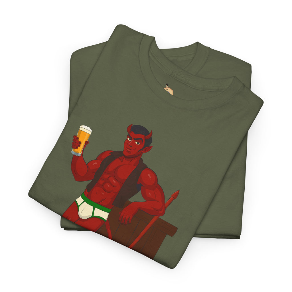 Saddle Up, Devil- Unisex Heavy Cotton Shirt