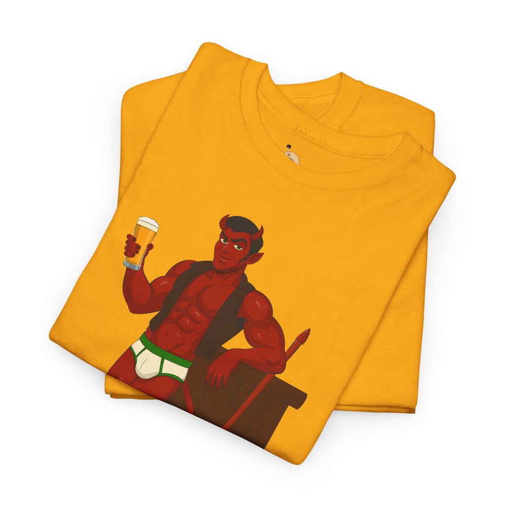 Saddle Up, Devil- Unisex Heavy Cotton Shirt