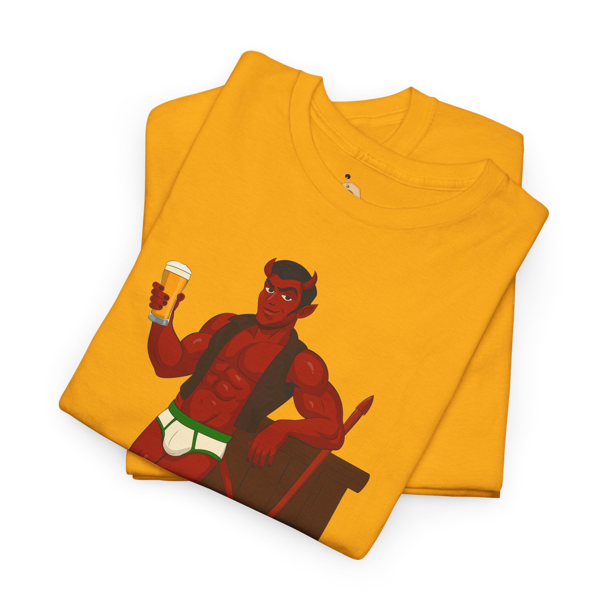 Saddle Up, Devil- Unisex Heavy Cotton Shirt
