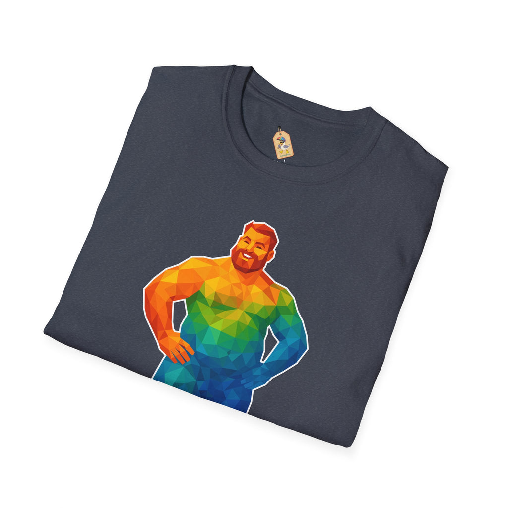 Geometric Pride Bear - Unisex Softstyle T-Shirt
