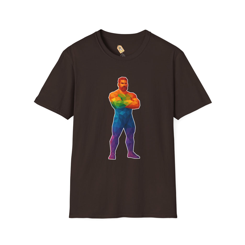 Geometric Pride Daddy - Unisex Softstyle T-Shirt
